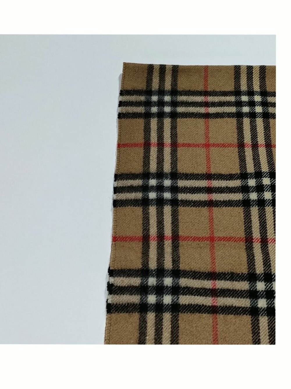 Authentic Burberry Classic Check Cashmere Scarf Beige - Picture 8 of 10
